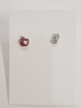 Apple & Pencil stud Earrings